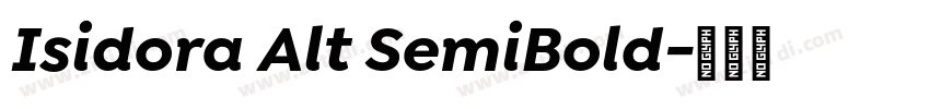 Isidora Alt SemiBold字体转换